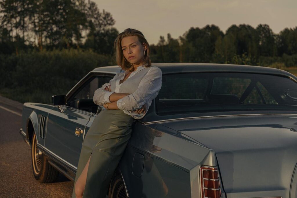 pastel deri etek midi