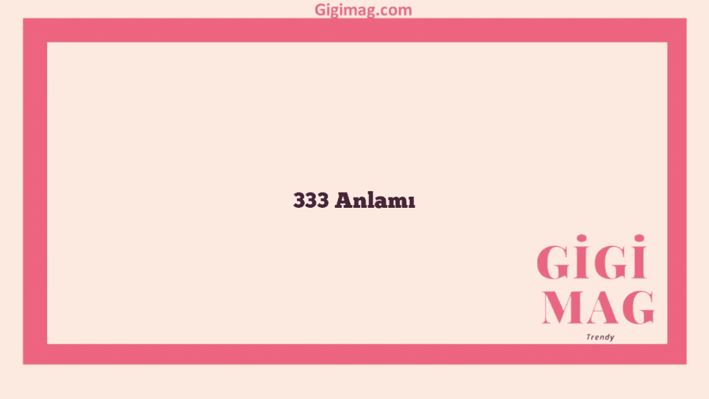 333 Anlamı