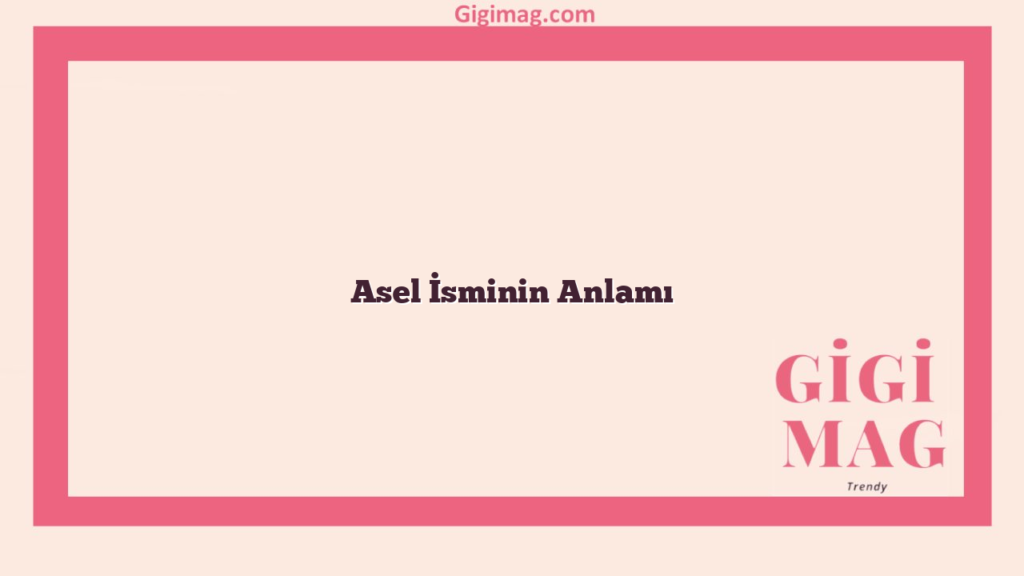 Asel İsminin Anlamı
