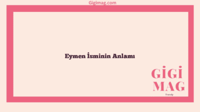 Eymen İsminin Anlamı