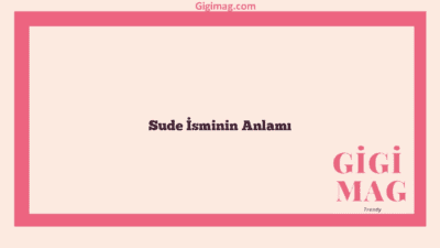 Sude İsminin Anlamı