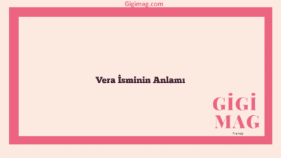Vera İsminin Anlamı