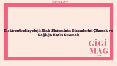 Elektronörofizyoloji: Sinir Sisteminin Gizemlerini Çözmek ve Sağlığa Katkı Sunmak